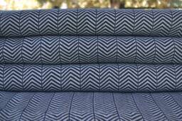 "Navy Blue Blanket, Soft Blanket, Turkish Pestemal, 79""x89" - thumbnail 1