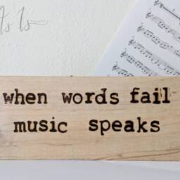 Wood Burned Music Quote Sign Reclaimed Wood, Musician Gift - thumbnail 2