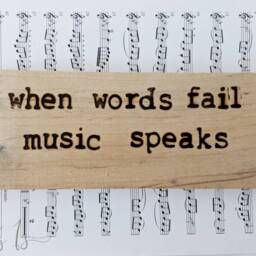 Wood Burned Music Quote Sign Reclaimed Wood, Musician Gift - thumbnail 3
