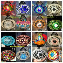 9 Ball Mosaic Lamps, Morocco Lantern, Chandelier, Turkish Light, Hanging Lamp, Lighting, Mosaic Lamp, Mosaic Glass, Morocco Lighting - thumbnail 4
