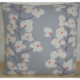 "16x16 Pillow Cover Blue & Orange 16"" Cushion Sham Case Slip Pillowcase John Lewis Wallflower Slate Flowers 16""x16"