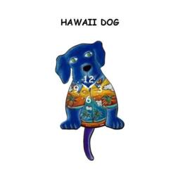 Hawaii Dog Clock With Swinging Tail