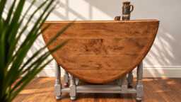 Oak Drop-Leaf Gate-Leg Oval Dining Table - thumbnail 1