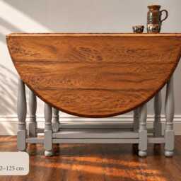 Oak Drop-Leaf Gate-Leg Oval Dining Table - thumbnail 4