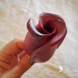 Red Wooden Rose Carving Handmade Sculpture 5 Year Anniversary Gift For Her Natural Wood Flower Sculpture Valentines Gift Forever - thumbnail 2