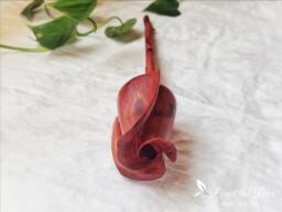 Red Wooden Rose Carving Handmade Sculpture 5 Year Anniversary Gift For Her Natural Wood Flower Sculpture Valentines Gift Forever