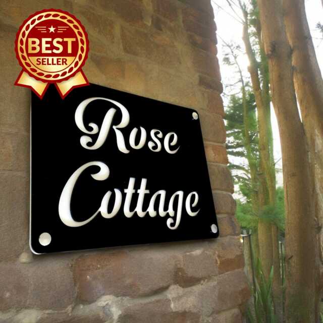 Large Rectangular House Name Sign - Many Colour & Style Options - Bespoke Signs Made - image 1