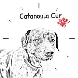 Catahoula Cur, Free Standing Mdf Floor Clock With An Image Of A Dog - thumbnail 2