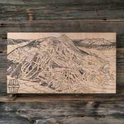 Crested Butte Colorado Ski Trail Map - Engraved Wood Wall Art, Winter Cabin Decor, Snowboard Mountain Poster, Personal Family Gift - thumbnail 2