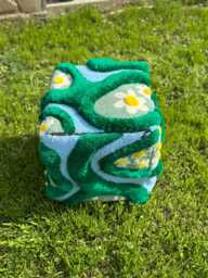 Pre Order Daisy & River 3D Fluffy Handmade Tufted Ottoman Pouf Cover - Unstuffed/Moroccan Bohemian Cozy Home Decor