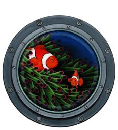 Clownfish Porthole Nemo Style Assortment Wall Decal - thumbnail 1