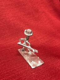 Baseball Player - Metal Art Recycled Figures - thumbnail 1