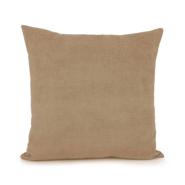 Beige, Light Tan Pillow Cover, Throw Decorative Cushion Pillowcase, Accent Pillow, Velvet Cover - image 1