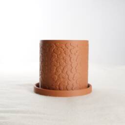 Indoor Planter For Houseplants, Unique 3D Printed Planters 4 Inch & 6 Inch, Plant Aesthetic Living Room, Pot With Drainage Tray - thumbnail 3