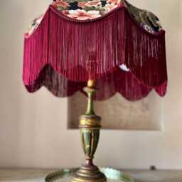 Handmade Chinoiserie Fringe Lampshade, Japanese Tassel Light, Ceiling Pendant, Art Deco Table Lamp Shade - thumbnail 2