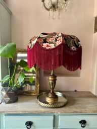 Handmade Chinoiserie Fringe Lampshade, Japanese Tassel Light, Ceiling Pendant, Art Deco Table Lamp Shade