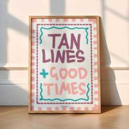 Tan Lines + Good Times Print - Hand-Illustrated Summer Poster - thumbnail 3