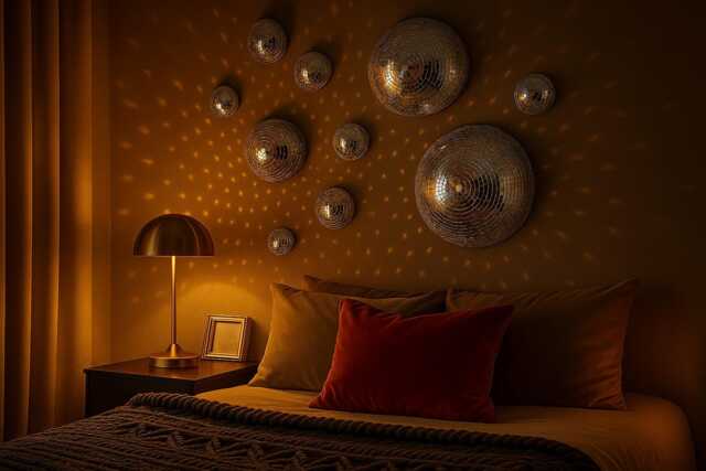 Mirror Tile Disco Ball Wall Decor 70S Retro Party Vibe Home Decor - image 1