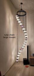 21 Ball Mosaic Chandelier, Mosaic Chandelier, Morocco Lantern, Chandelier Lighting, Turkish Light, Hanging Lamp, Morocco Lighting, Turkey Lamp - thumbnail 2