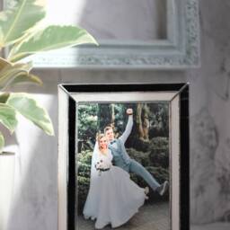 Photo Frame Stained Glass Black & White Minimalism Stylish Home Decor Classic Style - thumbnail 2