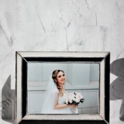 Photo Frame Stained Glass Black & White Minimalism Stylish Home Decor Classic Style - thumbnail 4