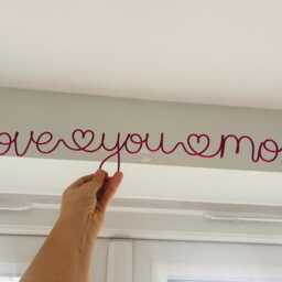 Love You More Wire Wall Sign - Hallway Home Decor - thumbnail 2
