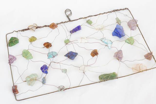 Mixed Media Wire Art Wall Sculpture By Louise Nilsson Modern Ooak Home Decor Gift - image 1