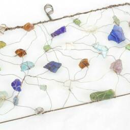 Mixed Media Wire Art Wall Sculpture By Louise Nilsson Modern Ooak Home Decor Gift - thumbnail 4
