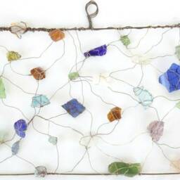 Mixed Media Wire Art Wall Sculpture By Louise Nilsson Modern Ooak Home Decor Gift - thumbnail 2