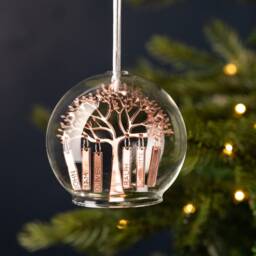 Personalised Family Tree Glass Dome Bauble - thumbnail 4