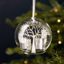 Personalised Family Tree Glass Dome Bauble - thumbnail 3