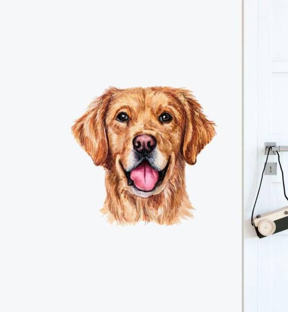 Golden Retriever Dog Wall Sticker Decal - Dogs & Pets Stickers, Art, Decals, Kids Animals Decals