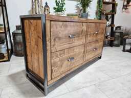 Handmade Chest Of Drawers Sideboard - Rustic Industrial Solid Wood UK Bespoke Bedroom Furniture