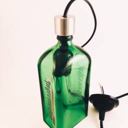Beautiful Pendant Light Fixture Made From Jagermeister Bottle - thumbnail 2