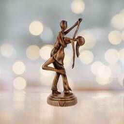 Wooden 5 Year Anniversary Gift - Handmade Tango Couple Sculpture, Romantic Wedding Gift, Passionate Dance Figurine For Couples - thumbnail 4