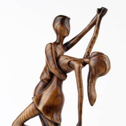 Wooden 5 Year Anniversary Gift - Handmade Tango Couple Sculpture, Romantic Wedding Gift, Passionate Dance Figurine For Couples - thumbnail 2