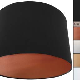 Black Lampshade Modern Lighting With Metallic Lining - thumbnail 2