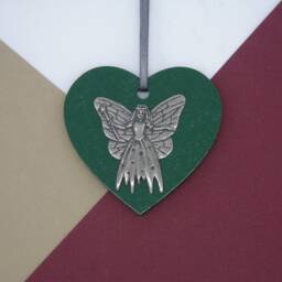 Fairy Wooden Heart Christmas Decoration - Tree Ornament Gift Angel - thumbnail 2