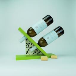 Wine Rack, Wooden Unique Decor, Modern Animal Print, Wine, Lover, Gifts, Tabletop Rack - thumbnail 2