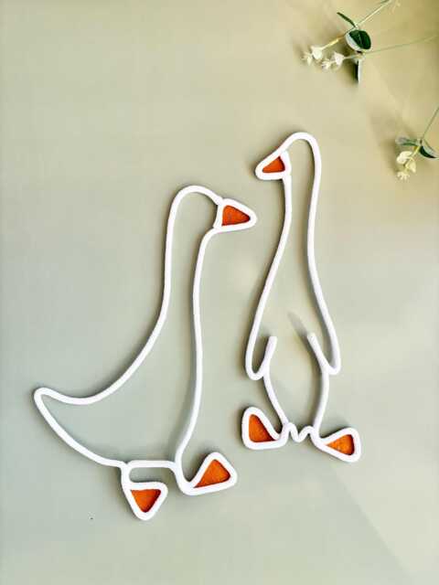 Geese Wall Decor Set For Nursery Display Farm Animal Art Farmhouse Kids Room - image 1