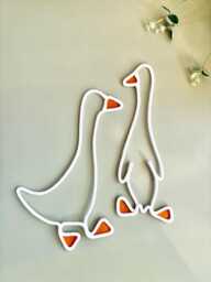 Geese Wall Decor Set For Nursery Display Farm Animal Art Farmhouse Kids Room - thumbnail 1