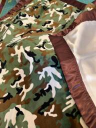 Free Embroidery Green Camo Minky Car Seat Baby Blanket 30 X 35 - thumbnail 1