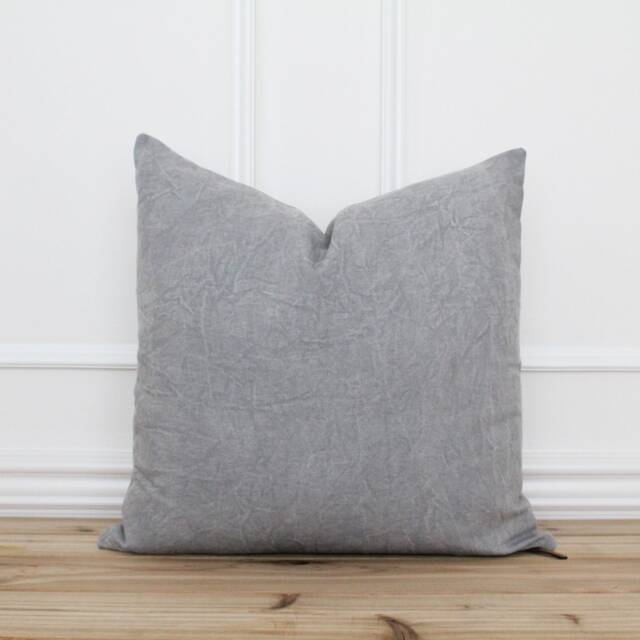 stone Gray Pillow Cover Solid Accent Modern Pillows Lumbar Covers 20x20 - Parker - image 1