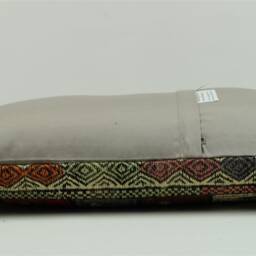 Vintage Turkish Kilim Lumbar Pillow Cover Tribal Art Accent - 12x24 - thumbnail 4