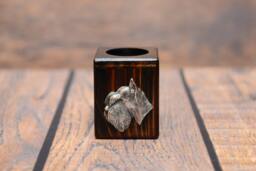 Scottish Terrier - Wooden Candlestick With Dog, Souvenir, Decoration, Limited Edition, Collection - thumbnail 1