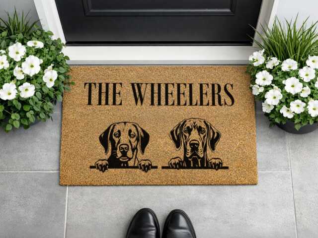 Custom Family Name Doormat - Personalized Dog Welcome Mat Unique Home D??cor - image 1