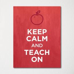 Keep Calm & Teach On - Fine Art Print Choice Of Color Purchase 3 Receive 1 Free Custom Prints Available - thumbnail 1