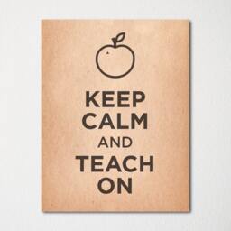 Keep Calm & Teach On - Fine Art Print Choice Of Color Purchase 3 Receive 1 Free Custom Prints Available - thumbnail 2