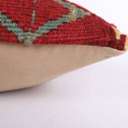 Bohemian Kilim Pillow Cover Vintage Turkish Rug, 16''x16'' - thumbnail 4
