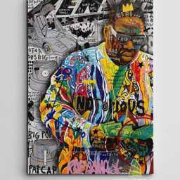 Biggie Smalls Notorious B.i.g. Graffiti Canvas Art Print Wall Framed Picture Music Decor Ready To Hang -E92 - thumbnail 2
